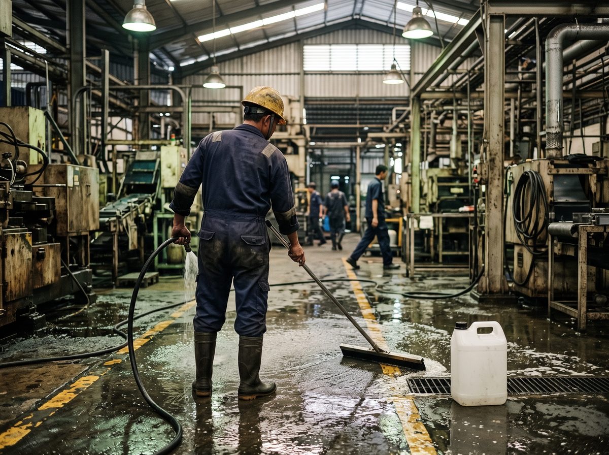 Penggunaan pembersih untuk Pabrik & gudang